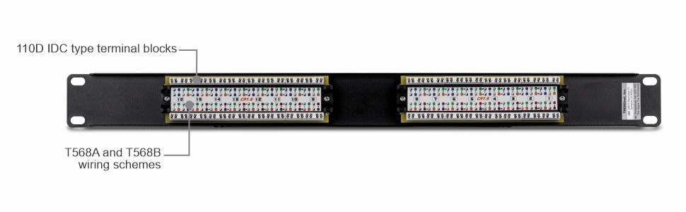 16-port, Cat6, Unshielded, Patch Panel