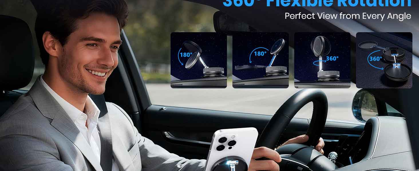 360° adjustable vacuum magnetic phone holder