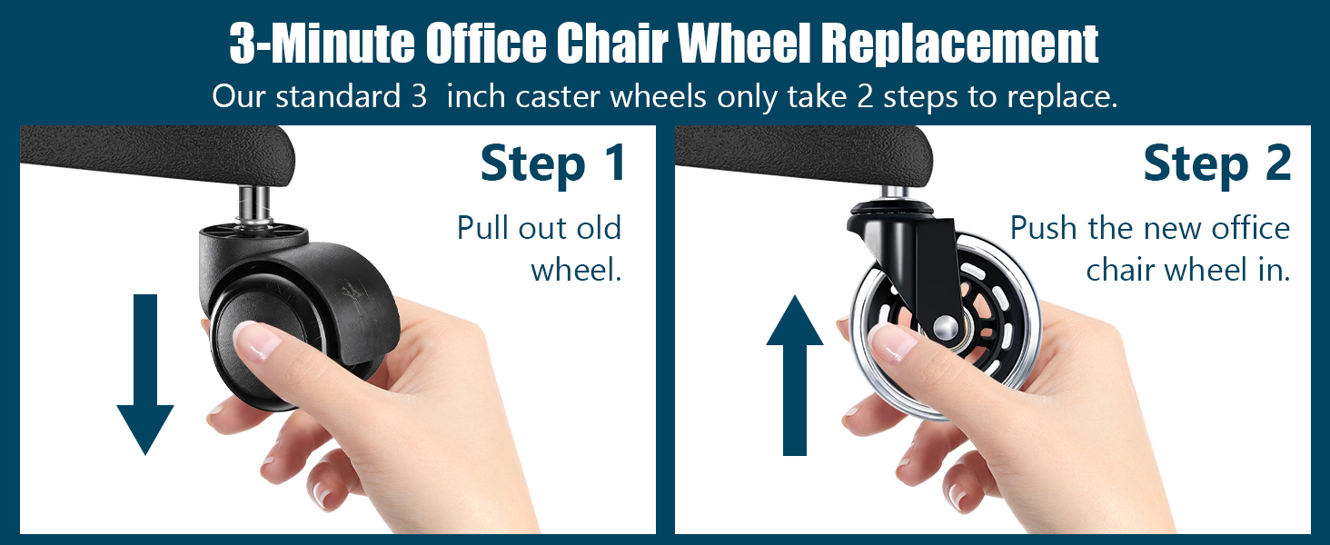 replacement wheels for office chair