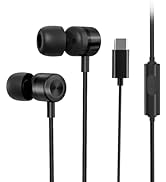 MORMOQUE EP-06 USB Type C Earbuds in-Ear Wired Earphones,Built-in HD Mic Magnetic Headphones, Cle...