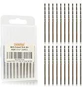 Luckyway 20-Piece 1/16" M35 Cobalt Drill Bits, Jobber Length Twist Drill Bit Set for Hard Metal, ...