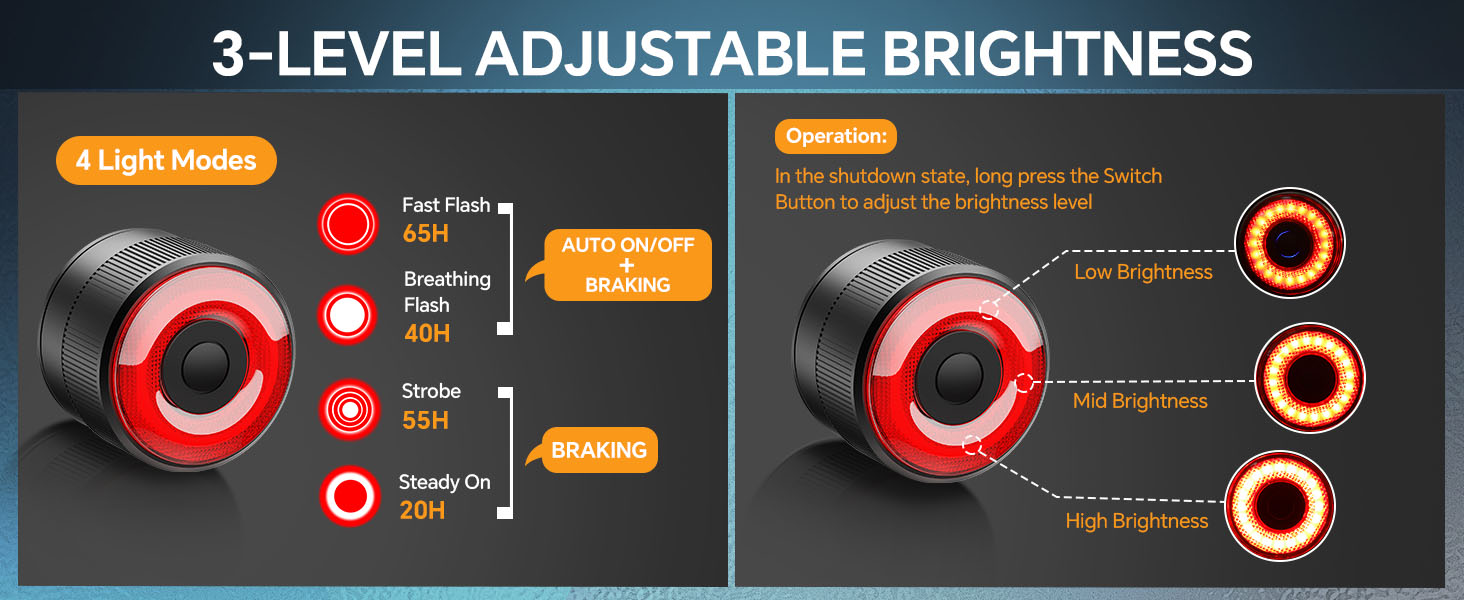 waterproof bike tail light