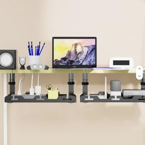 Under The Table Storage No Screw Under Desk Cable Management Desktop Wire Organizer Cord Container