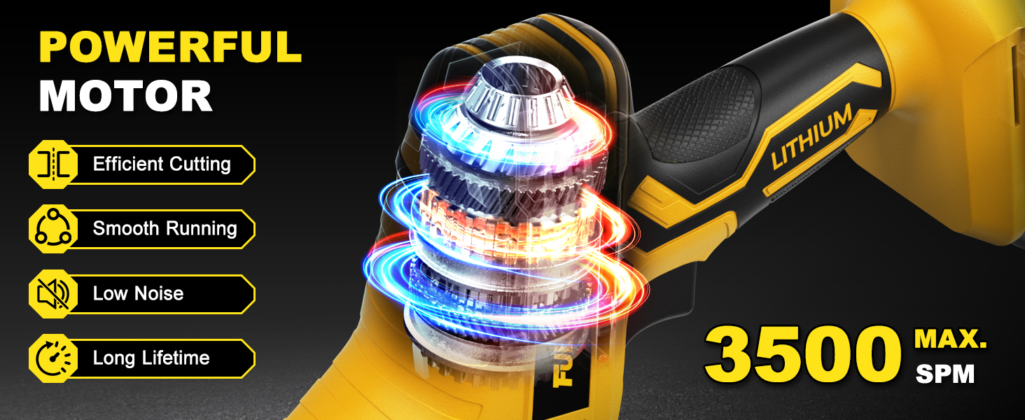 FULLYEA Reciprocating Saw Cordless 0-3500 RPM Powerful Motor, Tool-Free Blade Change