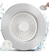Hygie Rinse Kitchen Sink Drain Strainer Stopper Combo 3-in-1 Pop Up Sink Drain, Chrome Stainless ...