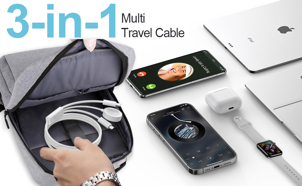 Multi Charging Cable for Apple Watch Charger