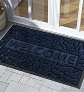 Yimobra Welcome Front Door Mat Outdoor, Heavy Duty Durable Non Slip Doormats, Rubber Backing, Low...