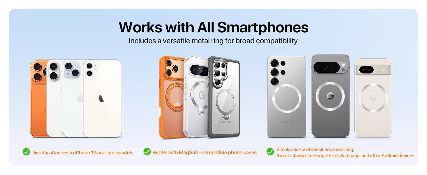 phone holder stand grip ring magnetic mag safe golf cart phone holder adhd gifts stress anxiety