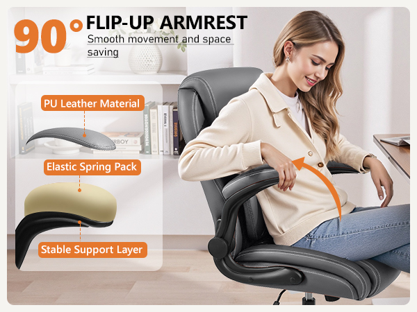 90° Flip-up Armrest