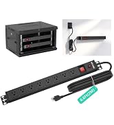 MT-VIKI 1U 19‘’ Rackmount &amp; Wall Mount PDU 8 Outlet, 6.6FT, 125V/15A, 1200J | PDU Power Strip Sur...