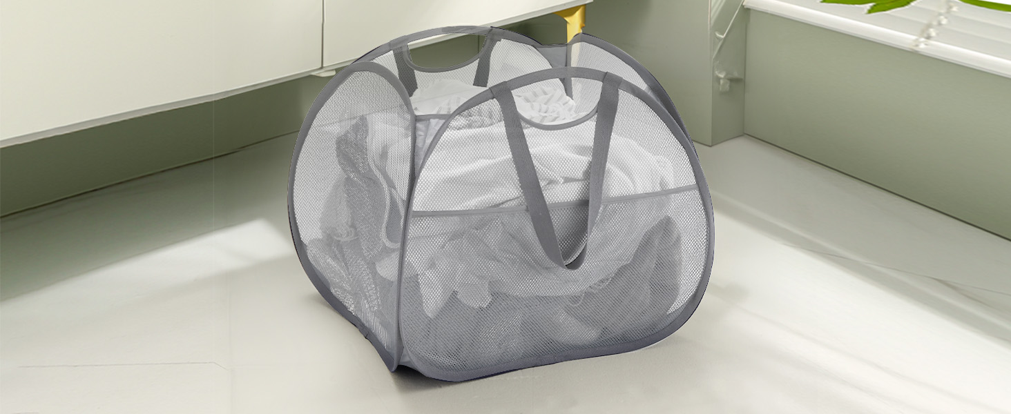 Mesh Laundry Basket Hamper