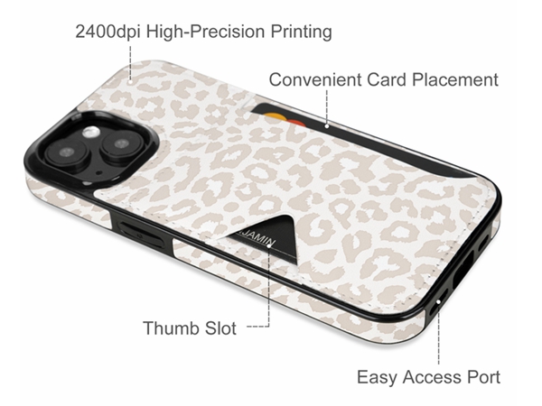iPhone 15 Wallet Case with Card holder
