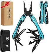 FLISSA 16-in-1 Multi Tool Pliers, Gift for Dad, Stainless Steel EDC Multitool with Pocket Knife, ...