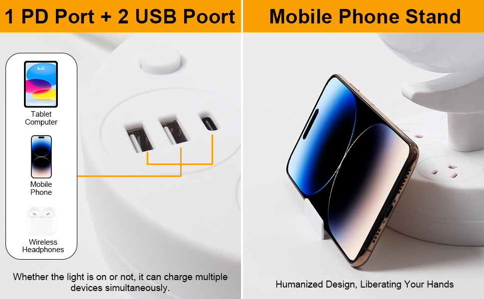 Table Lamp with USB Charging Port