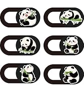 PRESSINART 6Pcs 6 Styles Panda Camera Cover 0.04 Inch Ultra Thin Webcam Cover Slide Cute for Mini...