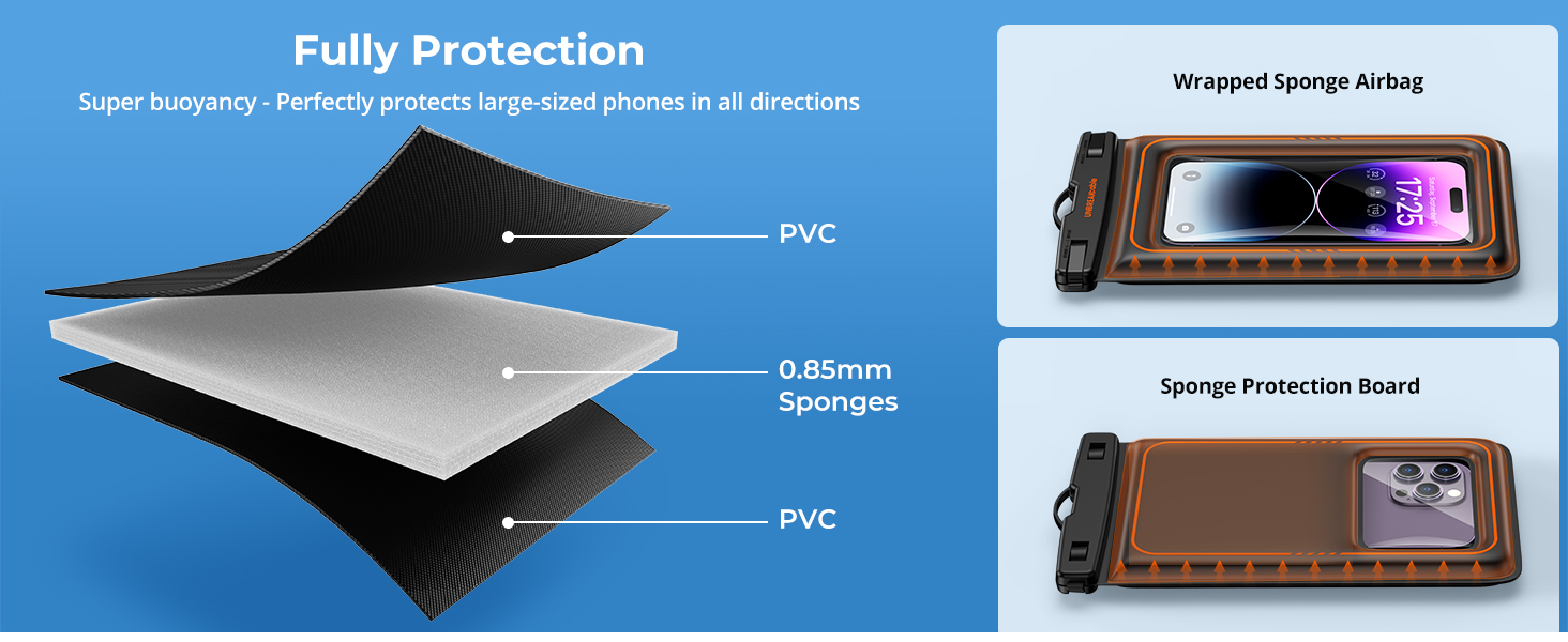 waterproof phone pouch floating