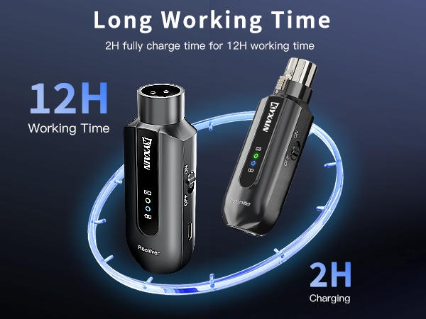 wireless microphone adapter with strong battery
