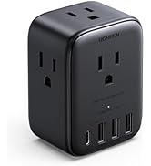 UGREEN Multi Plug Outlet Extender with Surge Protection, Compact 4-Sided 8-Port Design, GaN Power...