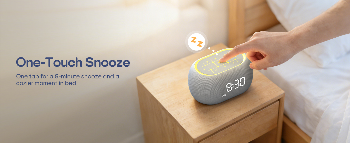 Alarm Clock with One-Touch Snooze Function