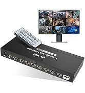 MT-VIKI 4K HDMI Multi-Viewer 9x1 w/IR Remote, 4K@30Hz Seamless HDMI Switcher 9 in 1 Out for PS4/P...