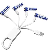 rapthor 1.5V AA Rechargeable Batteries 3600mWh with 4-in-1 USB Type-C Charging Cable (Quick Charg...