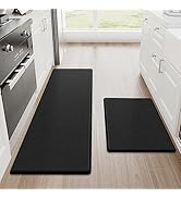 StepRite Kitchen Mats, 2PCS Kitchen Rugs, Cushioned Anti Fatigue Kitchen Mats for Floor, Non-Slip...