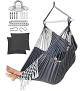 MIZTLI Hammock Chair Hanging Chair Swing Chair XXL Large Macrame Swing Indoor Hammock for Bedroom...