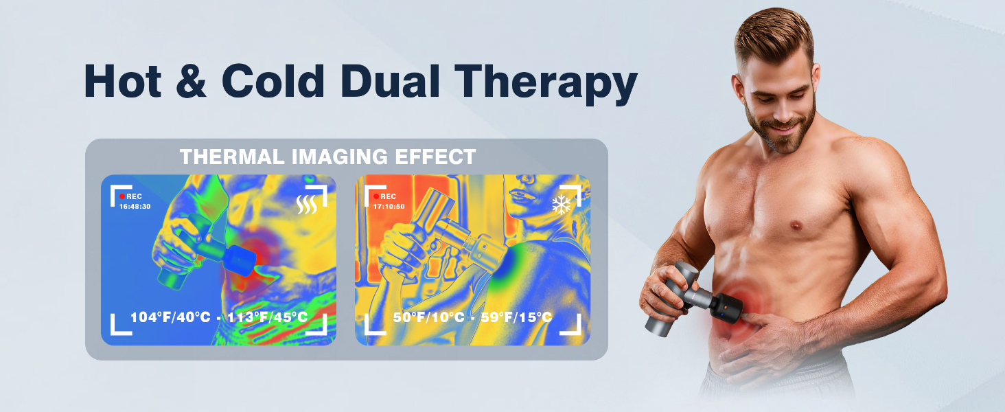 cotsoco Mini Deep Tissue Massage Gun with Heat and Cold Therapy