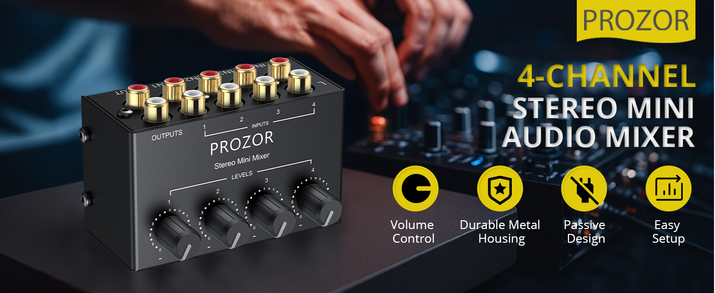 4-Channel Stereo Audio Mixer