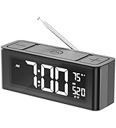 I·CODE Alarm Clock Radio, Digital AM/FM Clock Radio with Auto-on Timer, Dual Alarm, Auto Night-Mo...