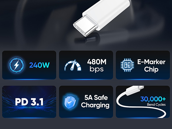 240w fast charging cord