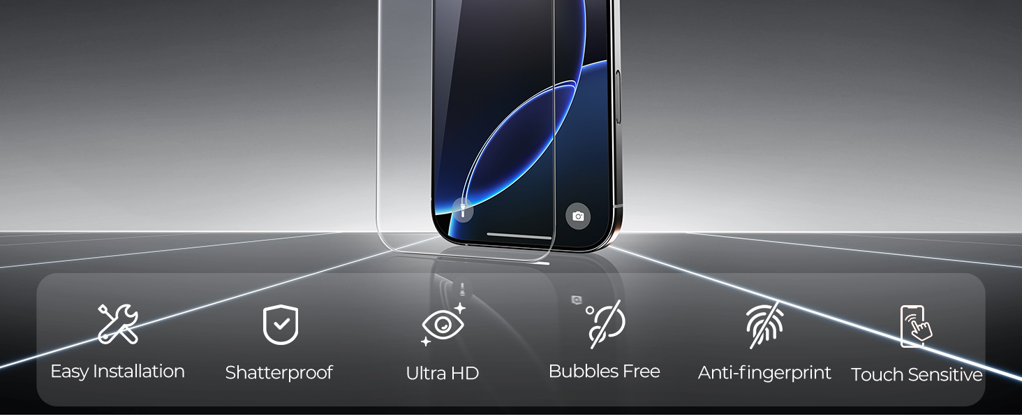 Tempered Glass Screen Protector for iPhone 16 Pro Max