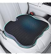 Seat Cushion for Car Seat, Wedge Seat Cushion for Wide Driving Vision, Non-Slip Sciatica &amp; Back C...