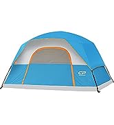 CAMPROS CP Tent 4 Person Camping Tents, Waterproof Windproof Family Dome Tent with Rainfly, Large...