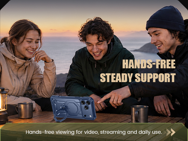 The built-in stand lets you watch movies and videos on your phone hands-free