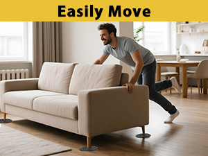 Our furniture sliders help heavy furniture move easily.
