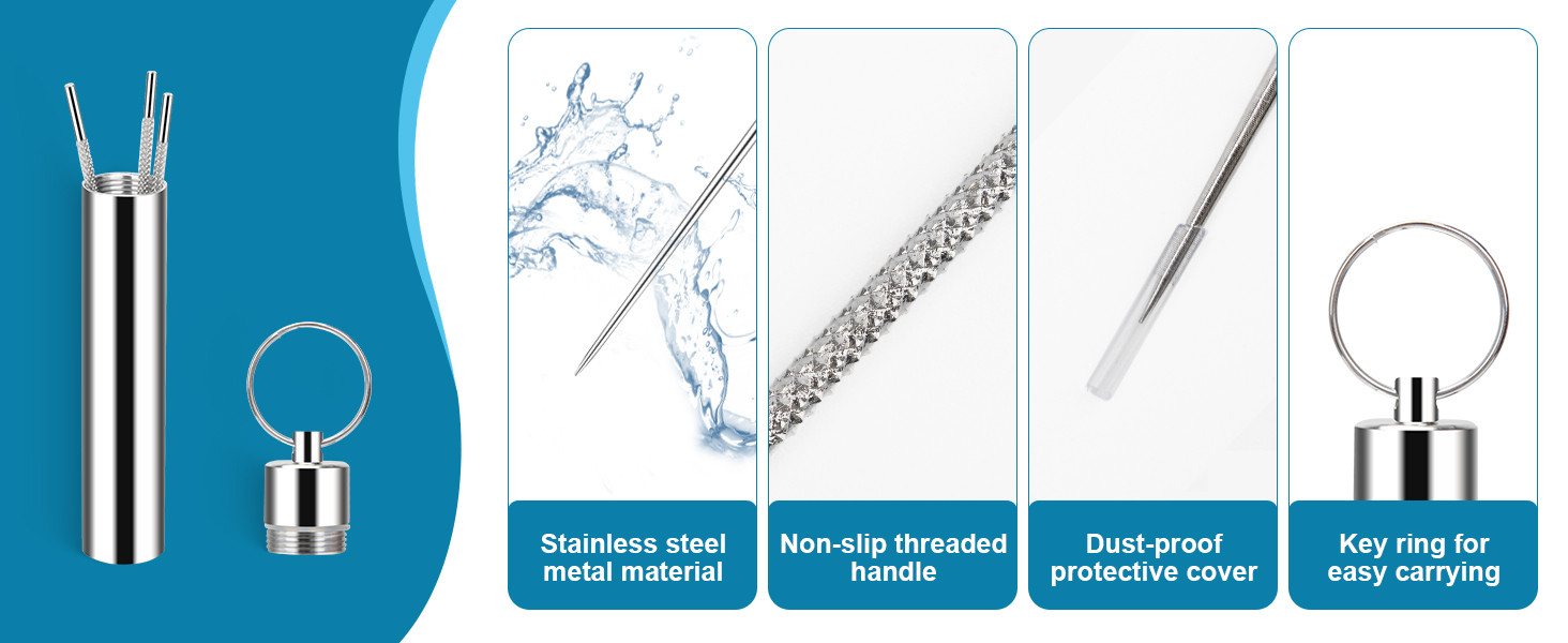 Metal toothpick set