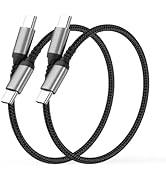 Adiceve Short USB C to USB C Cable 1FT, 2 Pack USBC to USBC Cable Fast Charging, Braided Type C C...