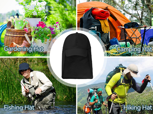 baseball cap for hiking fishing camping gardening