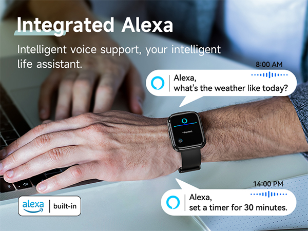 Gydom Smart Watches for Men Women Android &amp;amp;amp; iPhone, 1.8&amp;amp;#39;&amp;amp;#39; Alexa Built-in Smartwatch