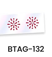 BTAG-132 Label Tape: Red on clear