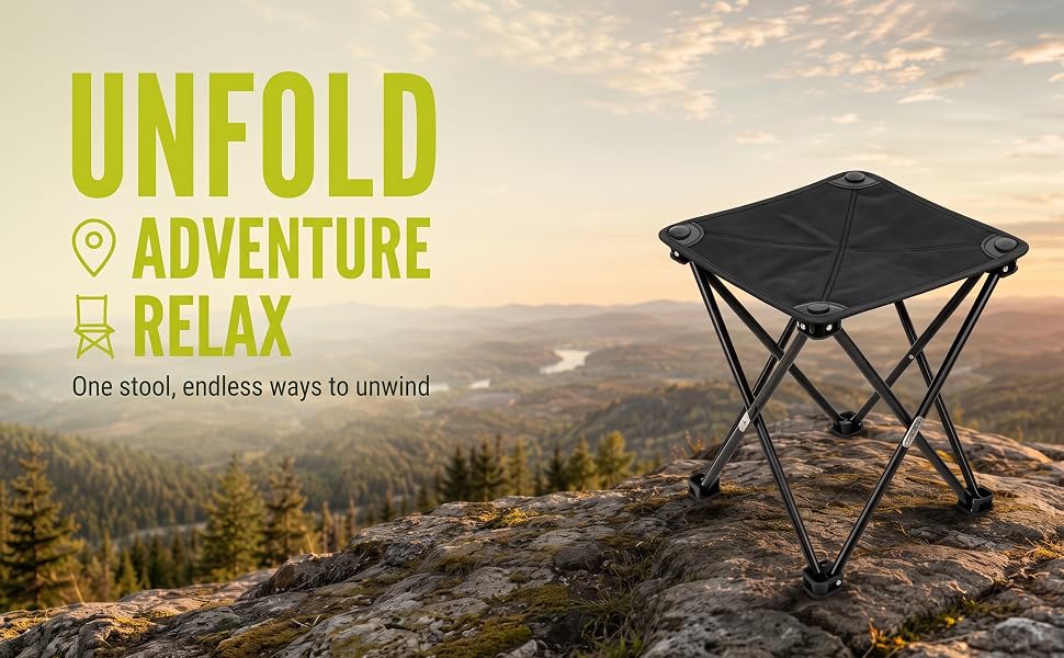 Portable camping stool for outdoor adventure relaxation