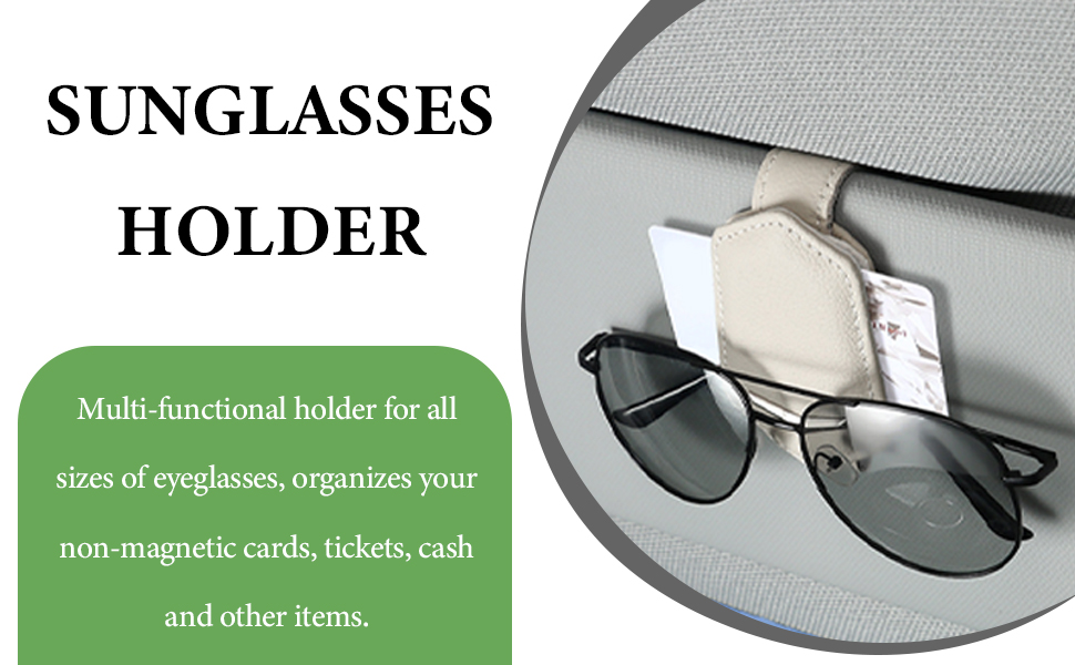 It can be used to store various sizes of glasses and sunglasses, keeping your glasses within reach.