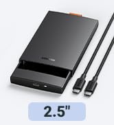 UGREEN USB C Hard Drive Enclosure USB C 3.1 Gen 2 to SATA Adapter for 2.5" SATA SSD HDD 6Gbps Hig...