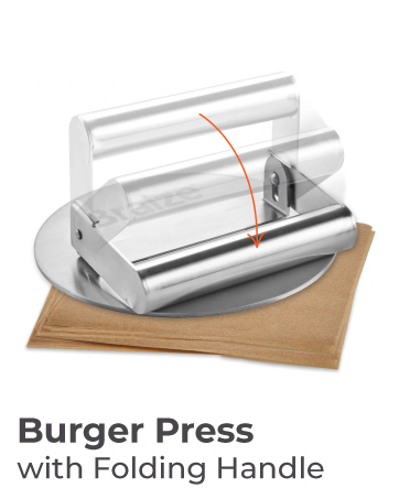 Braize Burger Press with Folding Handle