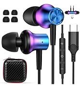 USB C Earbuds for iPhone 17 Pro Max 17e 16 16e 15,Magnetic Wired Headphone for Samsung S26 Ultra ...