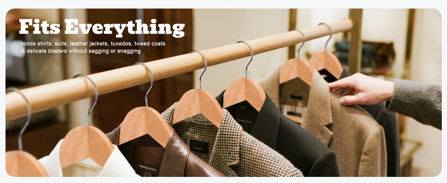 wooden suit hangers