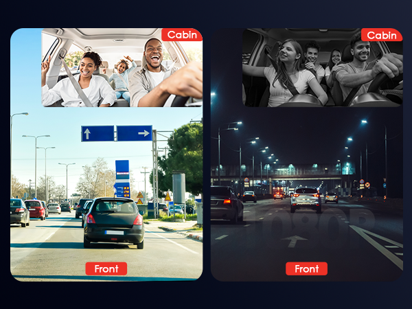 dash cam front and inside