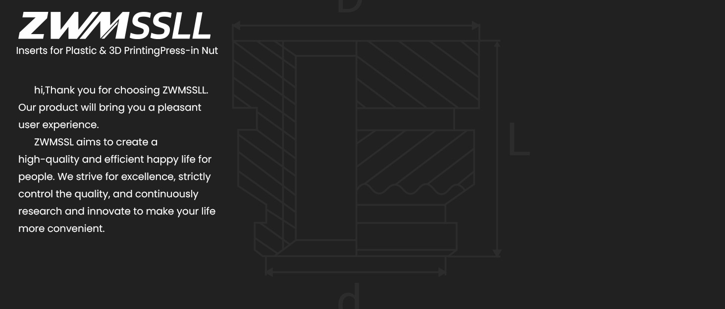 Threaded Inserts for Plastic,M3+M2+M2.5+M4+M5+M6 Heat Set Insert