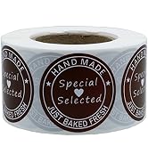 Hybsk Hand Made Just Baked Fresh and Special Selected Stickers with Heart and Stars Decorative La...